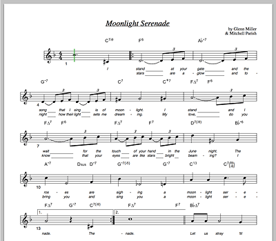 Lead sheet