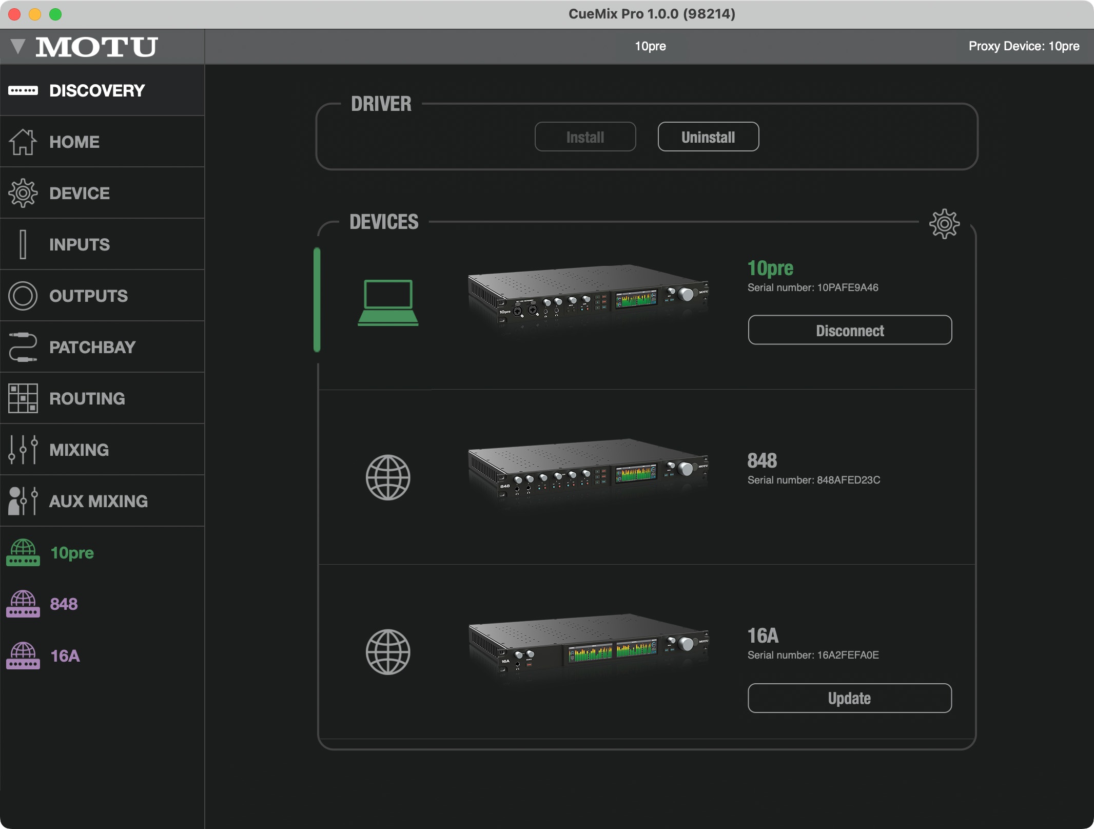 Cuemix 10pre | MOTU.com