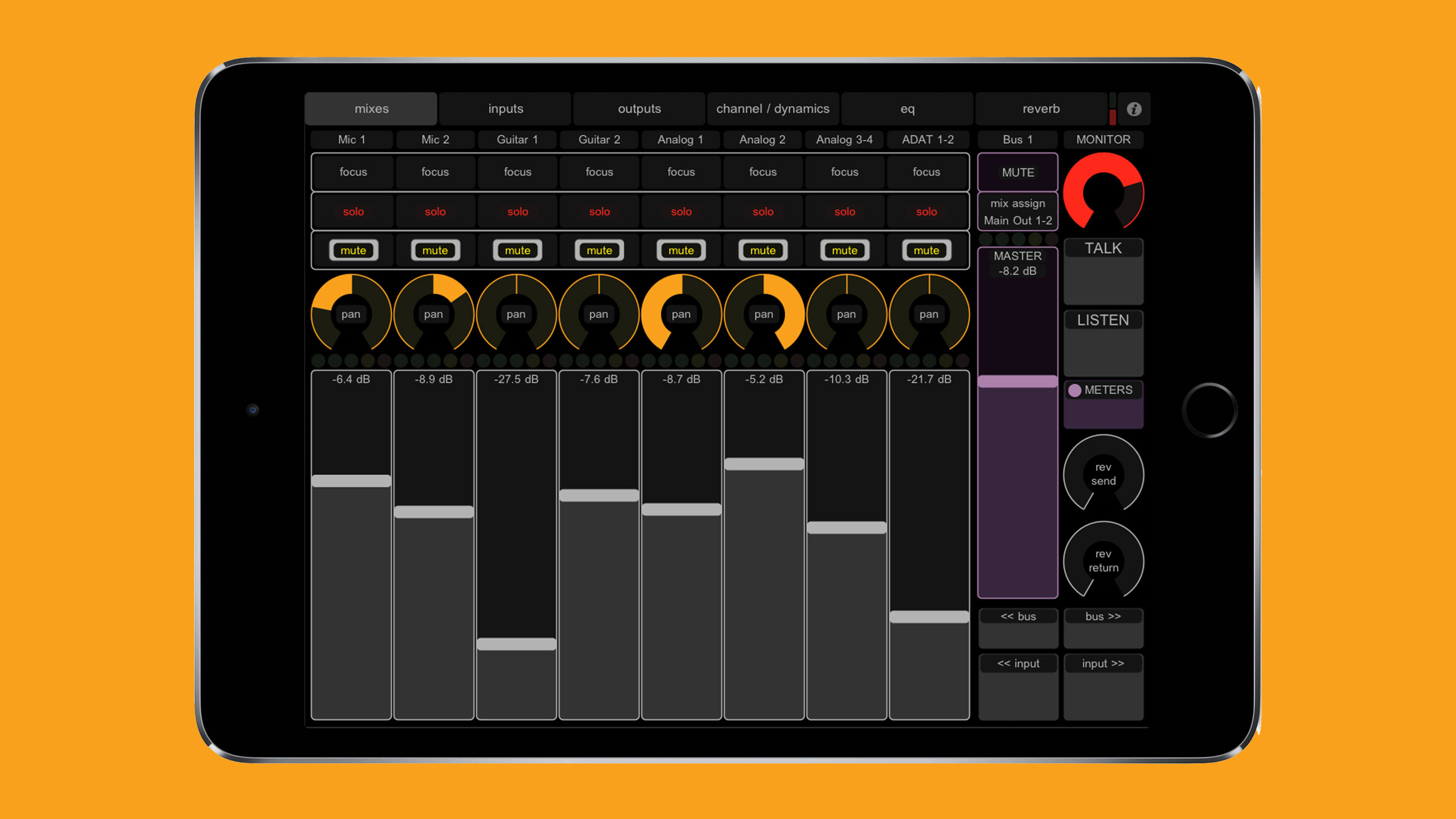 Cuemix Now available: wireless control of CueMix from your iPad | News | MOTU.com